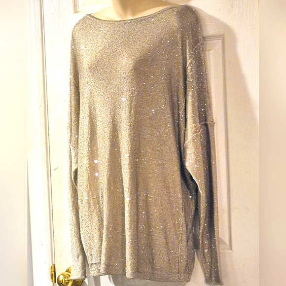 Free People Open Back Sequin Sweater ‘All that Glitters’ Small - Picture 4 of 9